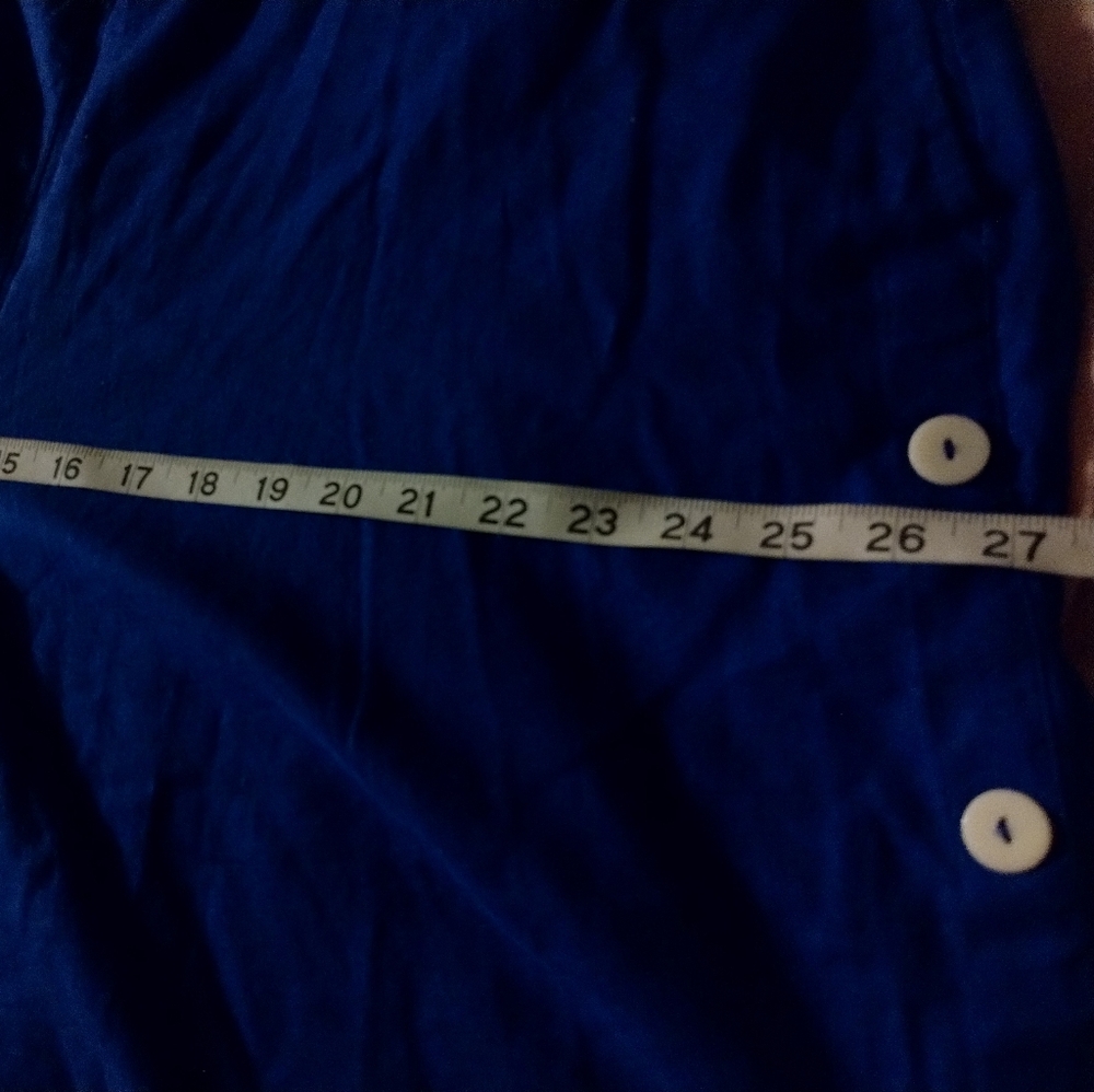 Blue Button-Accent Women's Pants - Picture 6 of 7